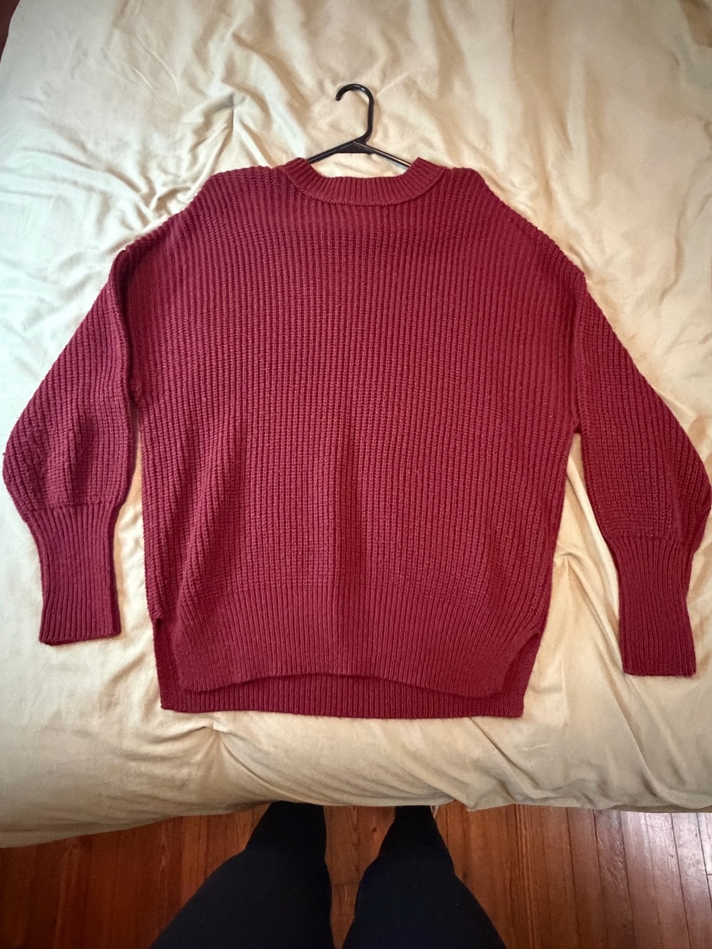 rue21 Women's Burgundy OVERSIZED Knit Sweater - Size Small